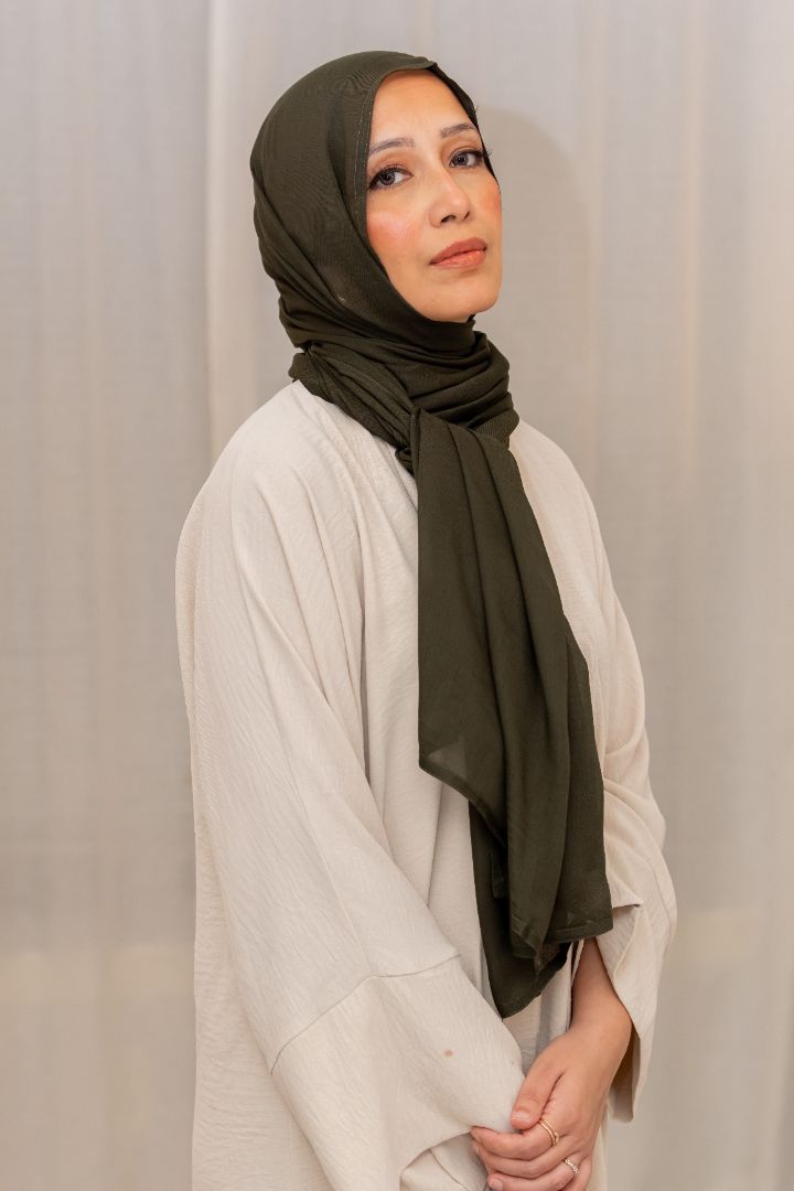 Olive Green Modal Hijab